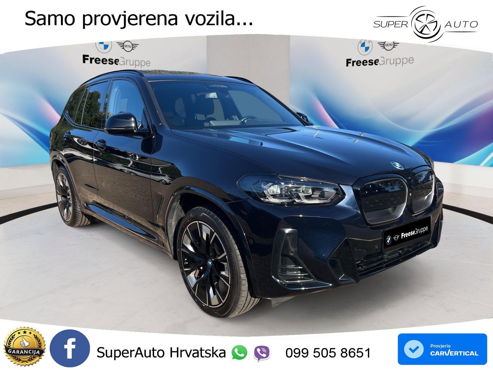 BMW iX3 80 kWh (286 KS) ACC+HEAD+GR SJED+360+PANO