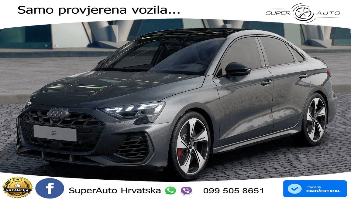 Audi S3 Limuzina 2.0 TFSI (333 KS) quattro S tronic LED+GR SJED+ACC