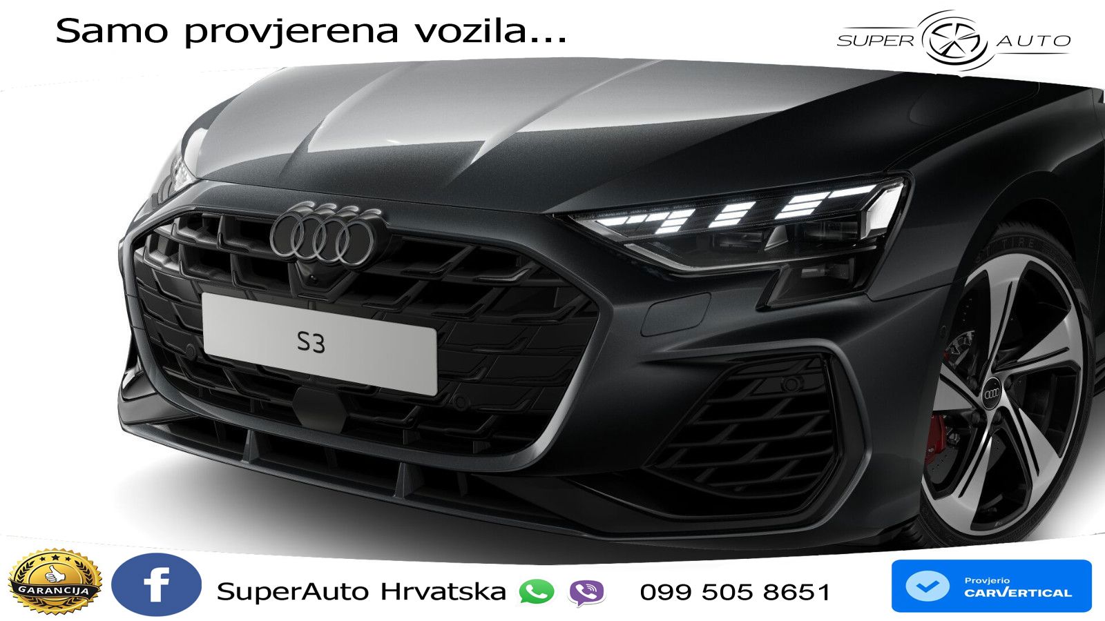 Audi S3 Limuzina 2.0 TFSI (333 KS) quattro S tronic LED+GR SJED+ACC