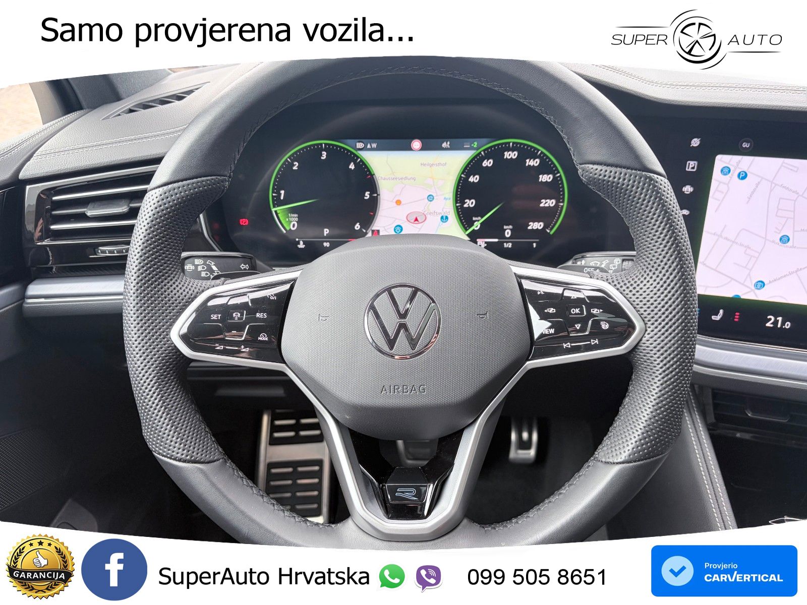 Volkswagen Touareg 3.0 V6 TDI (286 KS) 4MOTION Tiptronic ZRAČNI+ACC+GR SJED+KAM+PANO