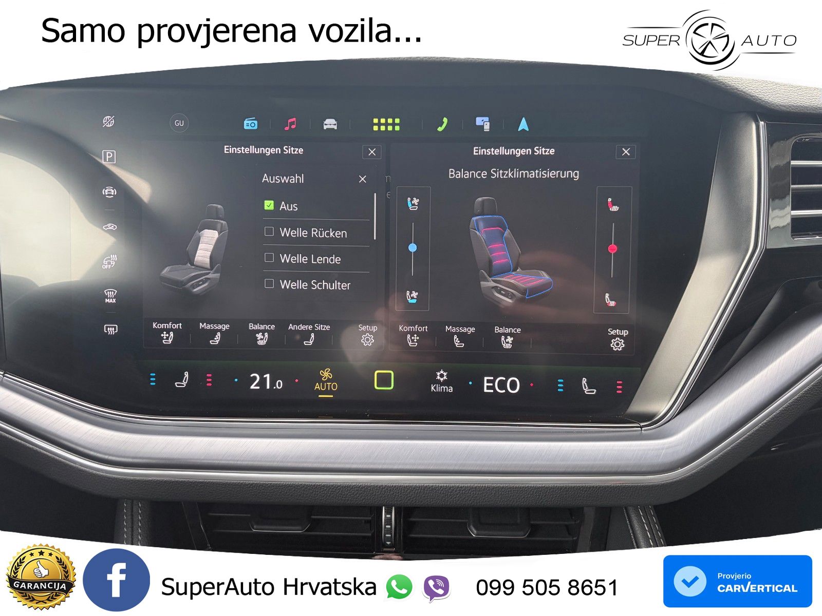 Volkswagen Touareg 3.0 V6 TDI (286 KS) 4MOTION Tiptronic ZRAČNI+ACC+GR SJED+KAM+PANO
