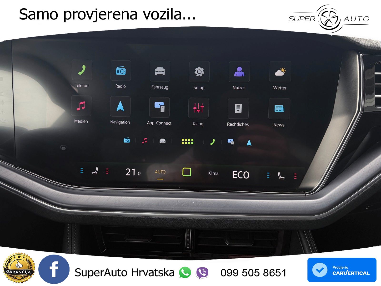 Volkswagen Touareg 3.0 V6 TDI (286 KS) 4MOTION Tiptronic ZRAČNI+ACC+GR SJED+KAM+PANO
