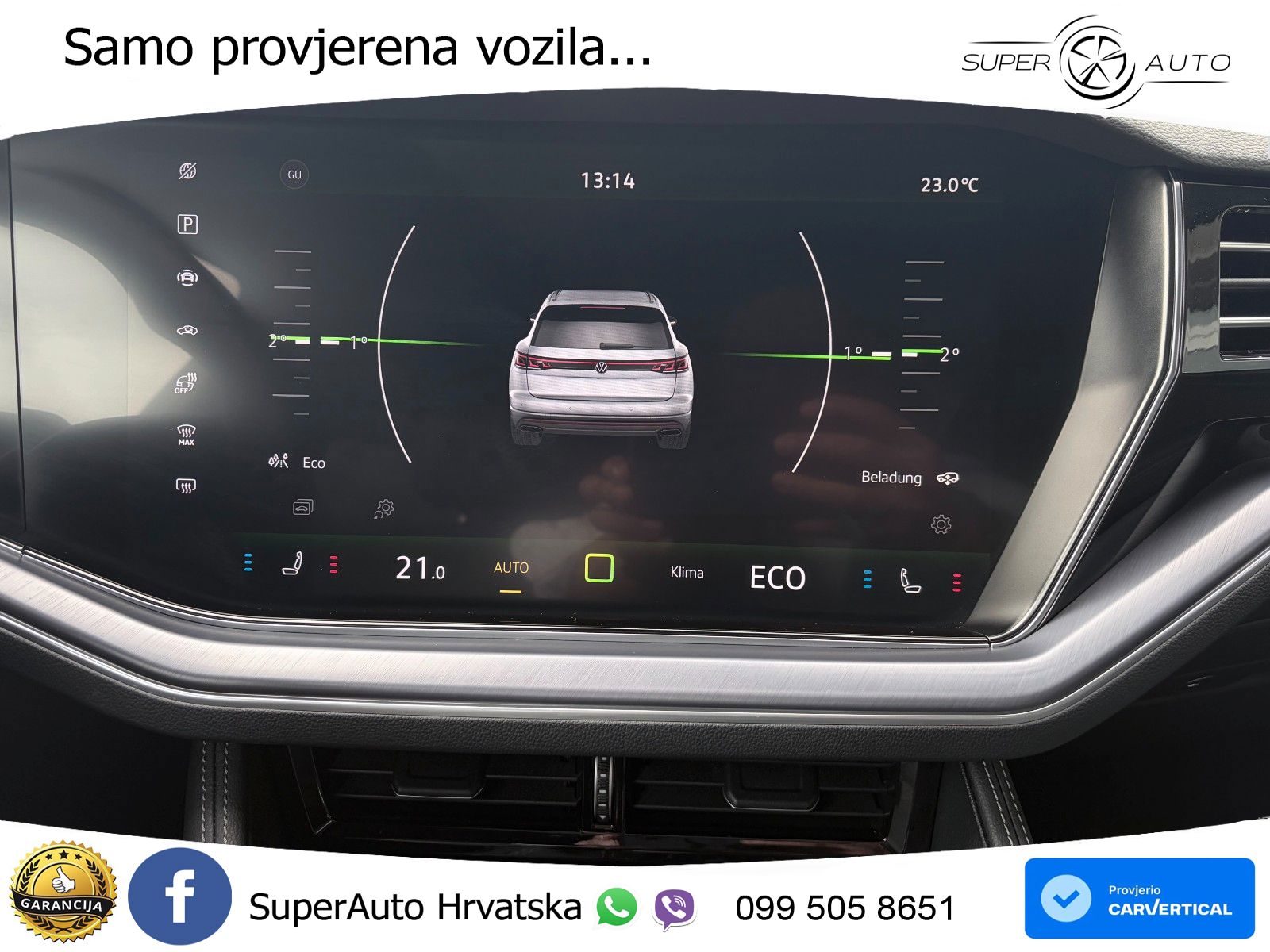 Volkswagen Touareg 3.0 V6 TDI (286 KS) 4MOTION Tiptronic ZRAČNI+ACC+GR SJED+KAM+PANO