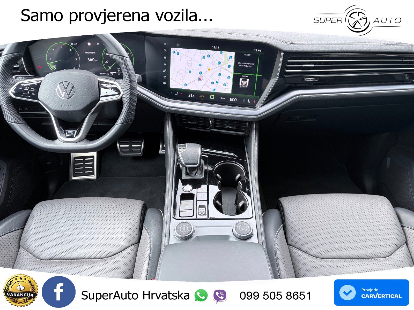 Volkswagen Touareg 3.0 V6 TDI (286 KS) 4MOTION Tiptronic ZRAČNI+ACC+GR SJED+KAM+PANO
