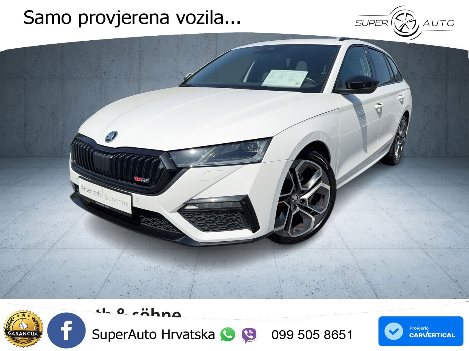 Škoda Octavia Combi RS 2.0 TDI (200 KS) 4x4 DSG LED+GR SJED+ACC