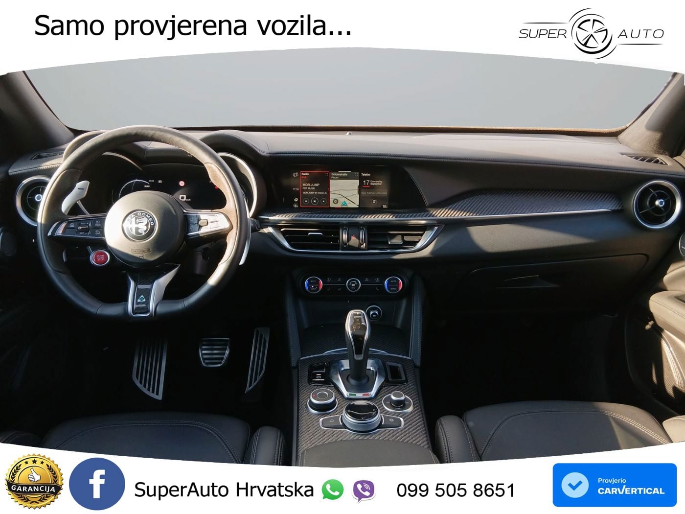 Alfa Romeo Stelvio Quadrifoglio 2.9 V6 Bi-Turbo (520 KS) Q4 Automatic LED+GR SJED+ACC