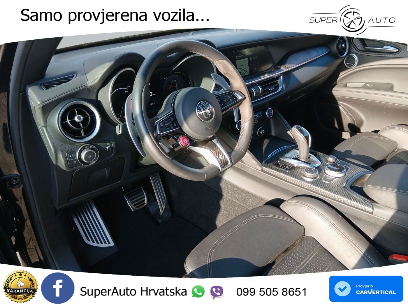 Alfa Romeo Stelvio Quadrifoglio 2.9 V6 Bi-Turbo (520 KS) Q4 Automatic LED+GR SJED+ACC