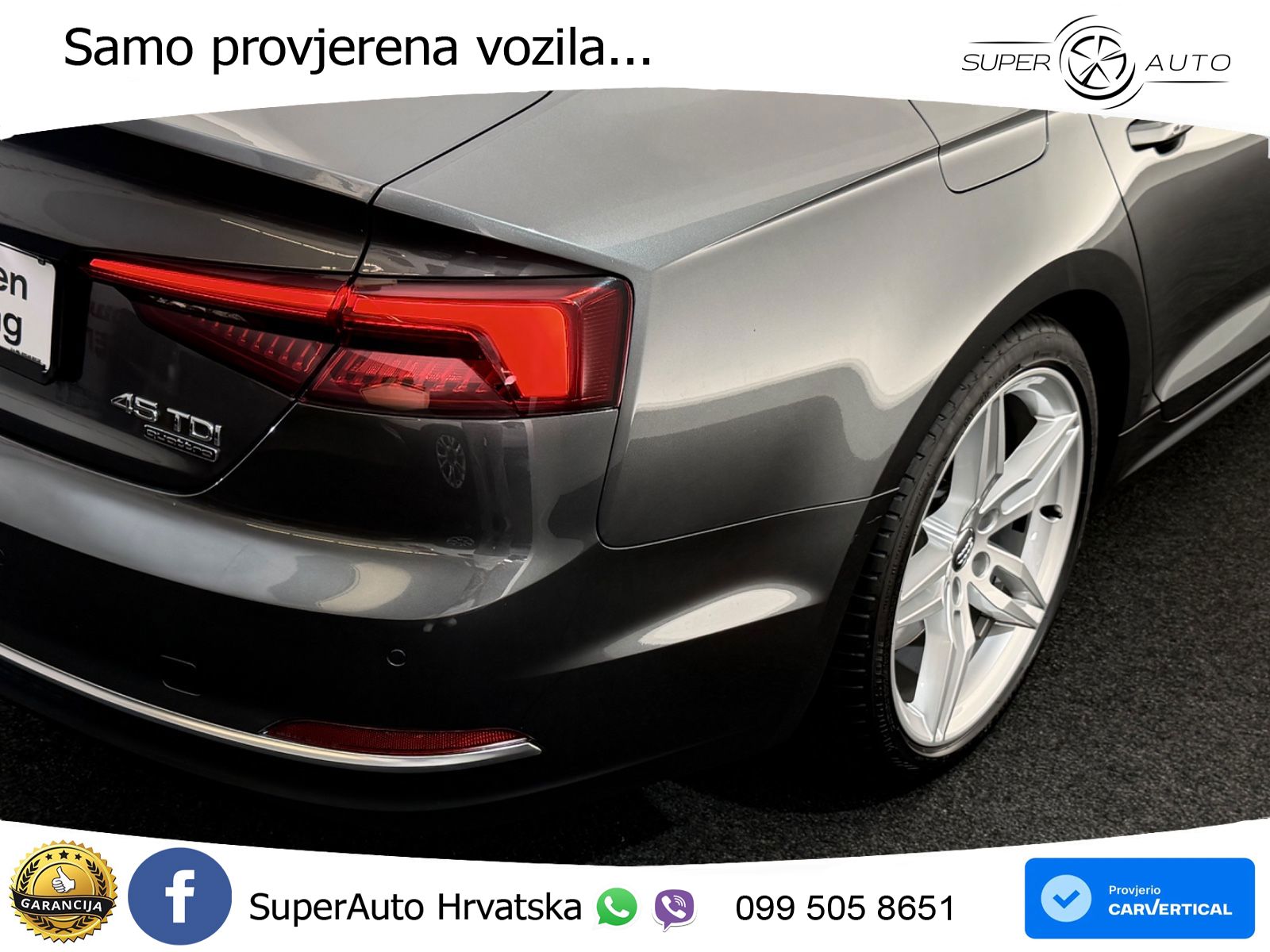 Audi A5 Sportback 45 TDI V6 (231 KS) quattro Tiptronic S line LED+GR SJED+ACC