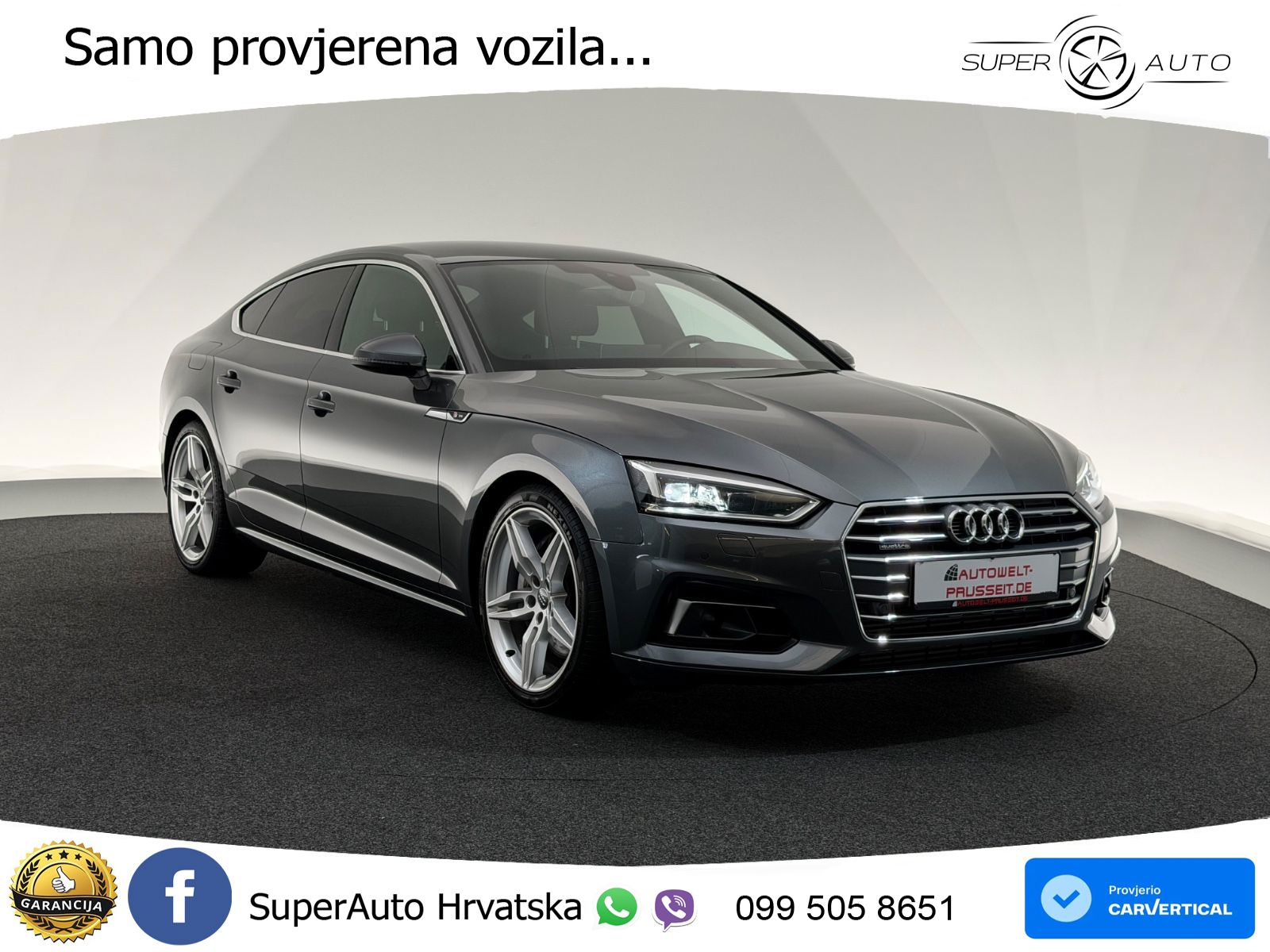 Audi A5 Sportback 45 TDI V6 (231 KS) quattro Tiptronic S line LED+GR SJED+ACC