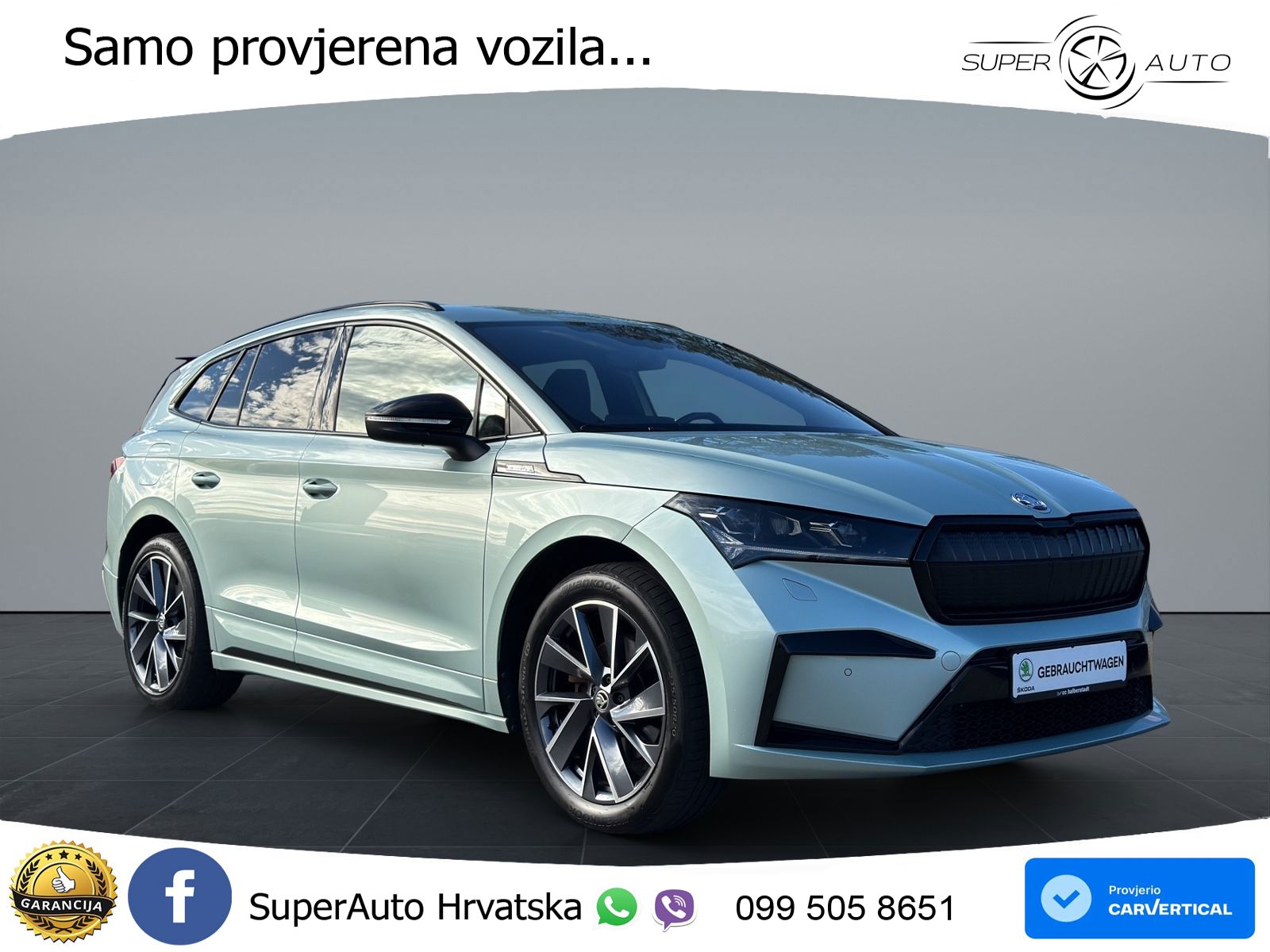 Škoda Enyaq iV 80 82 kWh (204 KS) SportLine LED+GR SJED+ACC