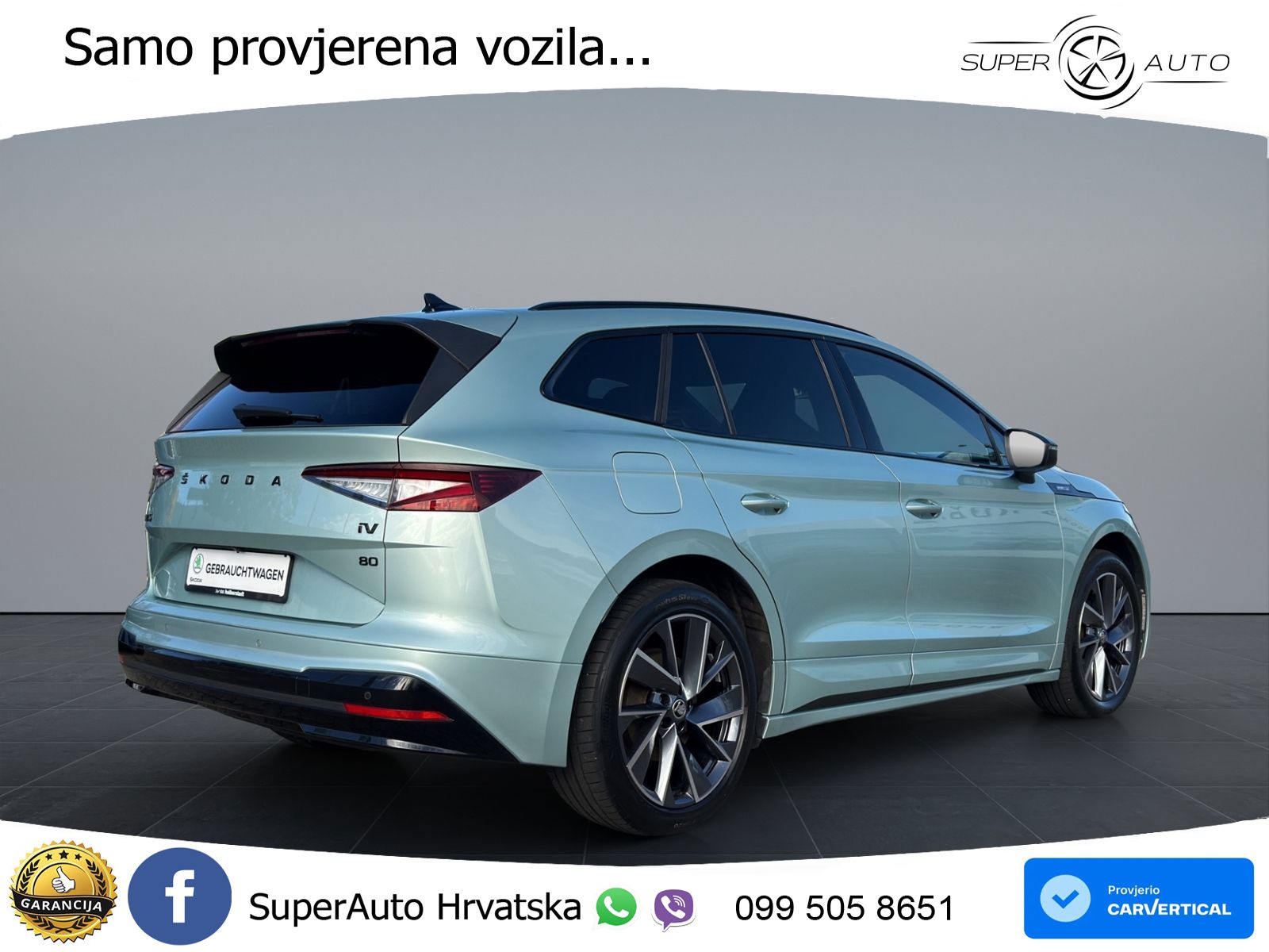 Škoda Enyaq iV 80 82 kWh (204 KS) SportLine LED+GR SJED+ACC