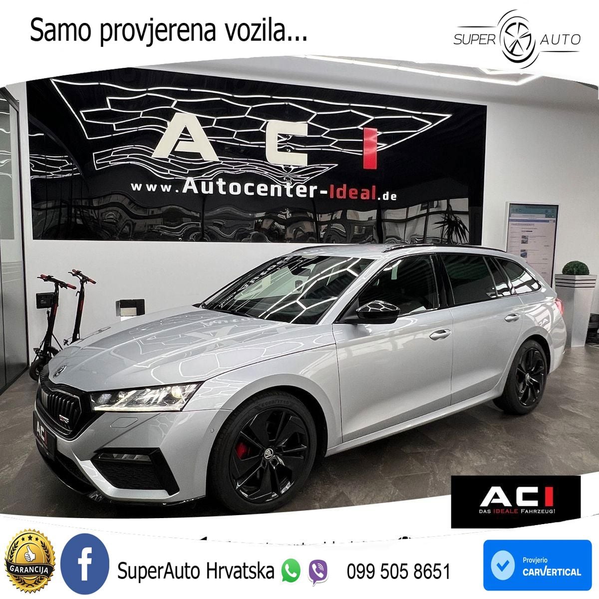 Škoda Octavia Combi RS 2.0 TDI (200 KS) DSG LED+GR SJED+ACC
