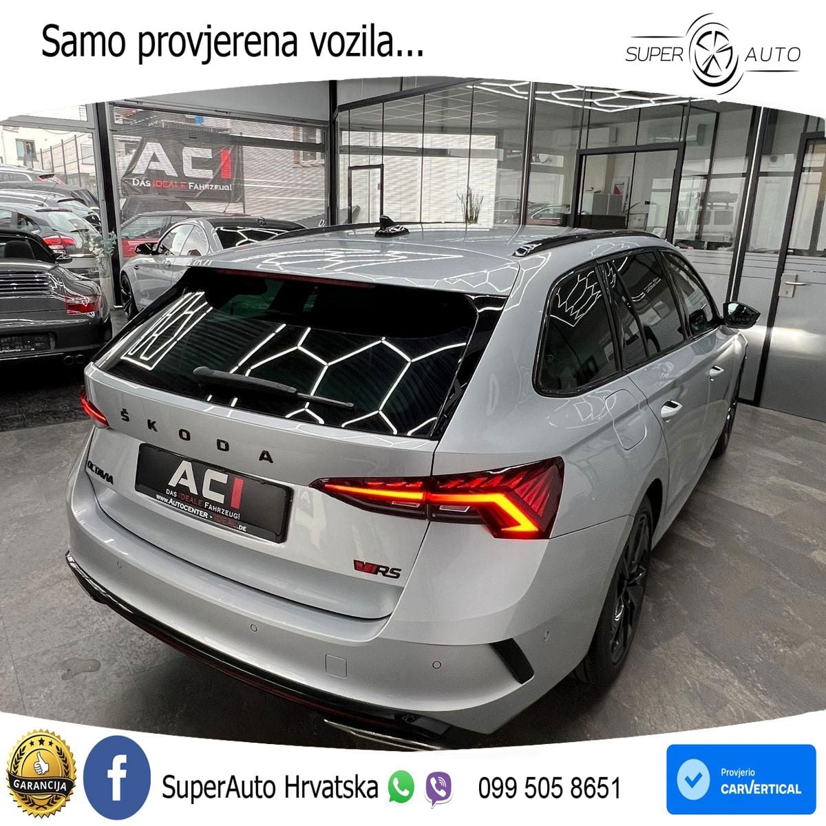 Škoda Octavia Combi RS 2.0 TDI (200 KS) DSG LED+GR SJED+ACC
