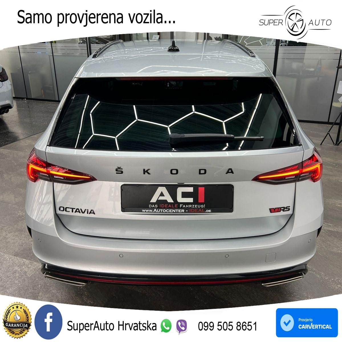 Škoda Octavia Combi RS 2.0 TDI (200 KS) DSG LED+GR SJED+ACC