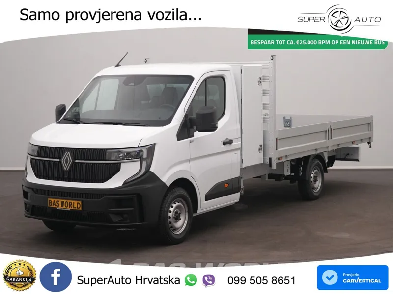 Renault Master 170PK Automaat Open Laadbak Airco Carplay 170 KS