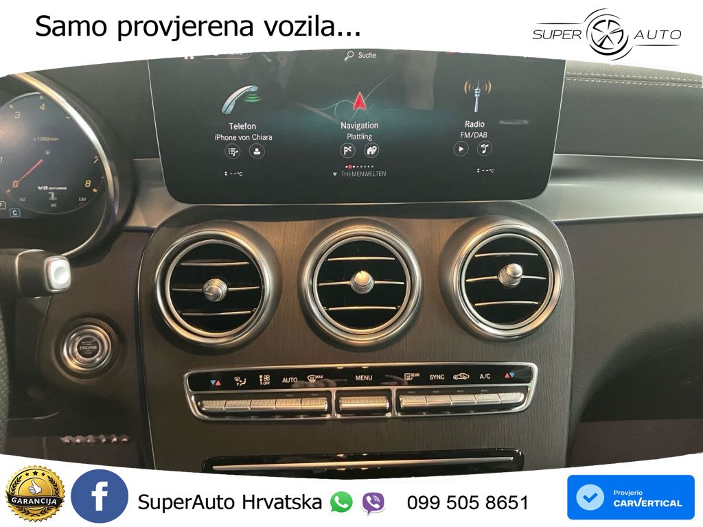 Mercedes AMG GLC 63 V8 (476 KS) 4MATIC+ MCT ZRAČNI+ACC+GR SJED+KAM