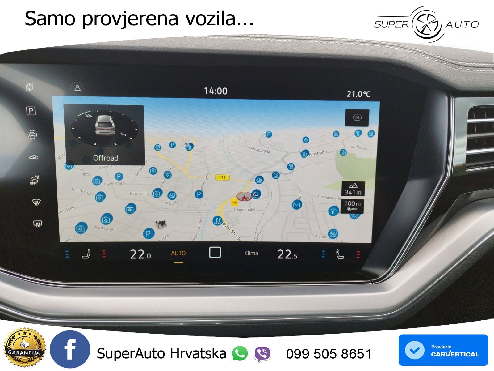 Volkswagen Touareg 3.0 V6 TDI (286 KS) 4MOTION Tiptronic ZRAČNI+ACC+GR SJED+KAM+PANO