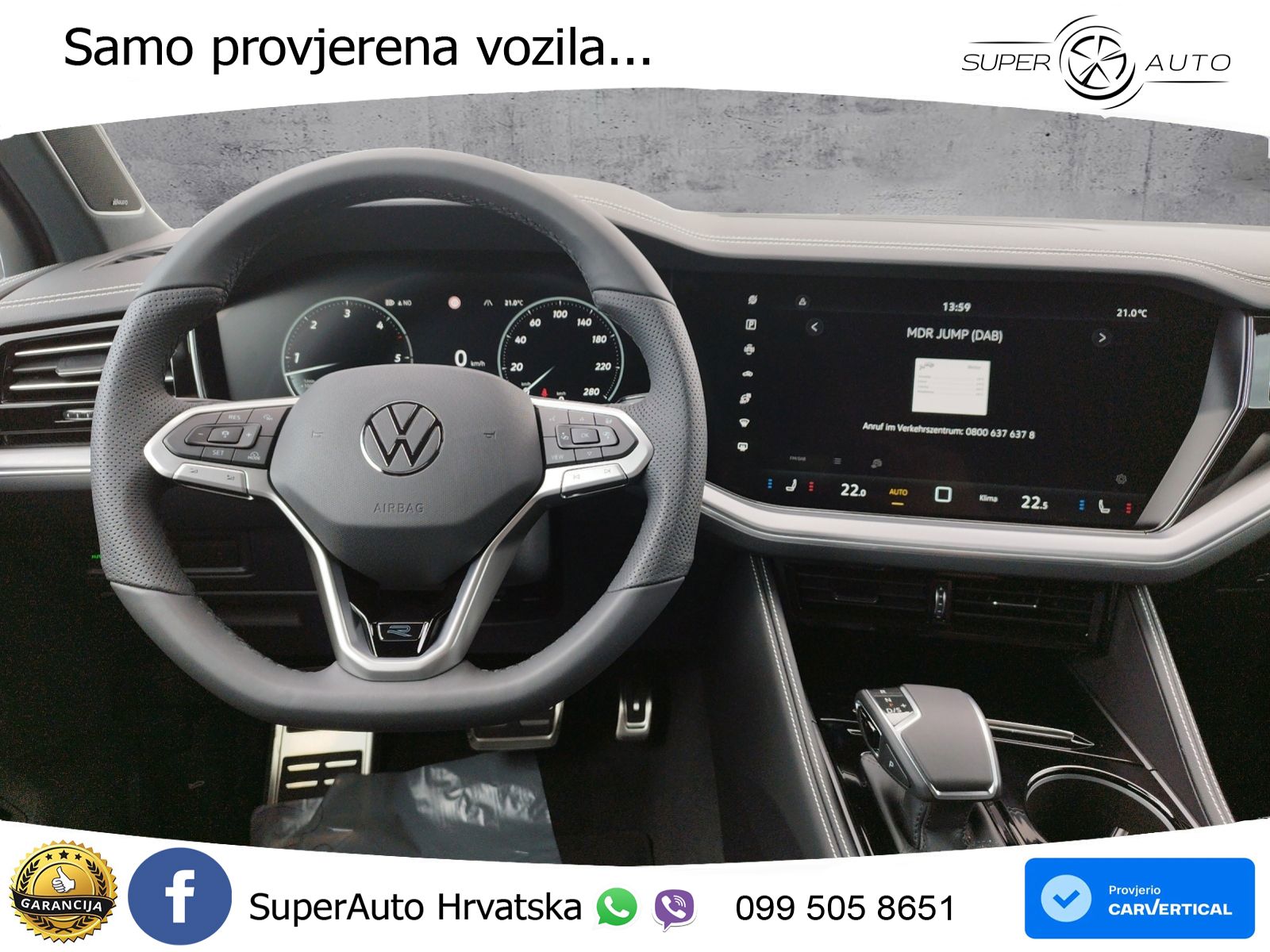 Volkswagen Touareg 3.0 V6 TDI (286 KS) 4MOTION Tiptronic ZRAČNI+ACC+GR SJED+KAM+PANO