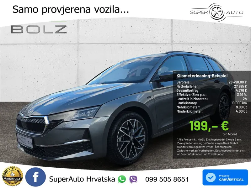 Škoda Octavia Combi 2.0 TDI (150 KS) DSG LED+GR SJED+ACC
