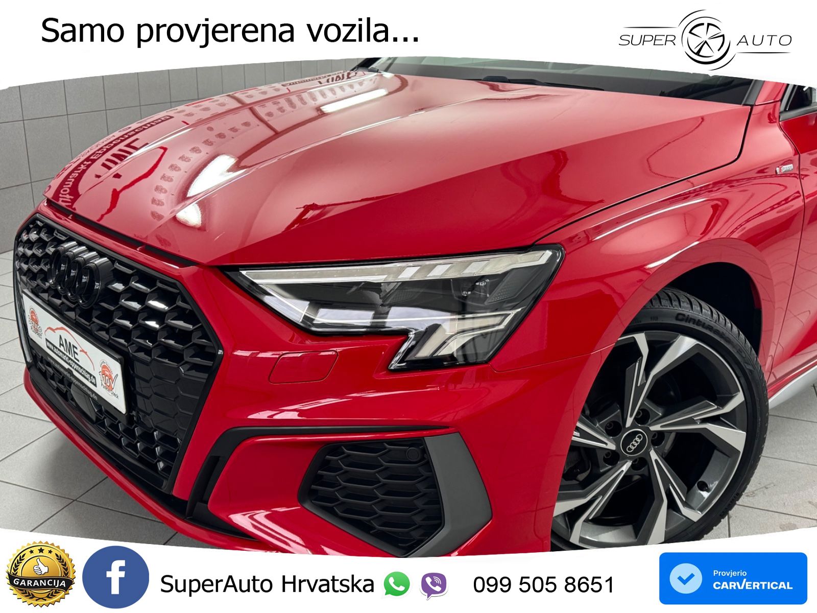 Audi A3 Limuzina 35 TFSI (150 KS) S line LED+GR SJED+ACC