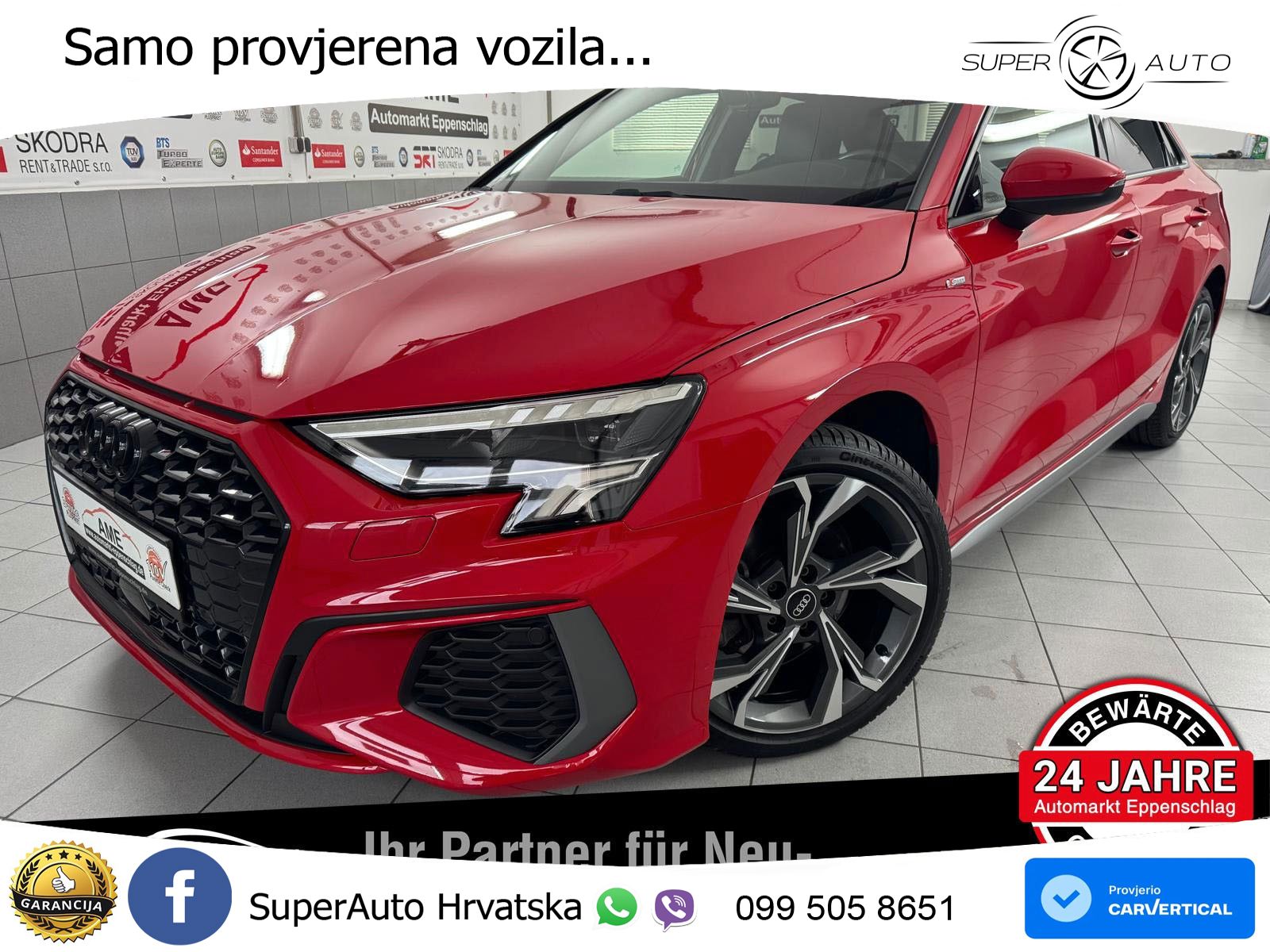 Audi A3 Limuzina 35 TFSI (150 KS) S line LED+GR SJED+ACC