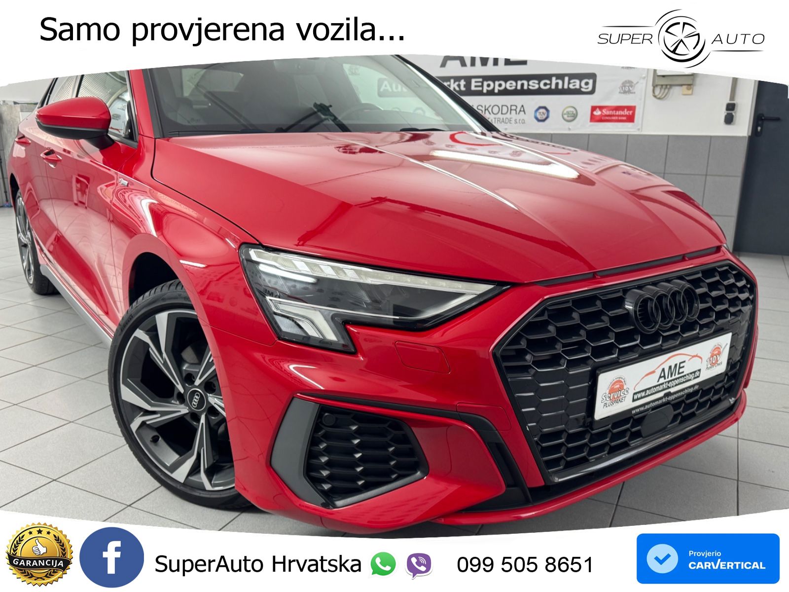 Audi A3 Limuzina 35 TFSI (150 KS) S line LED+GR SJED+ACC