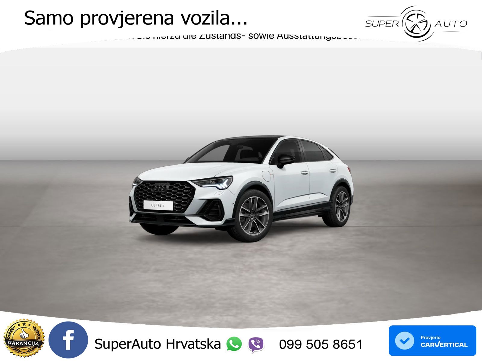 Audi Q3 Sportback 45 TFSIe (245 KS) S tronic S line MATRIX+GR SJED+KAM