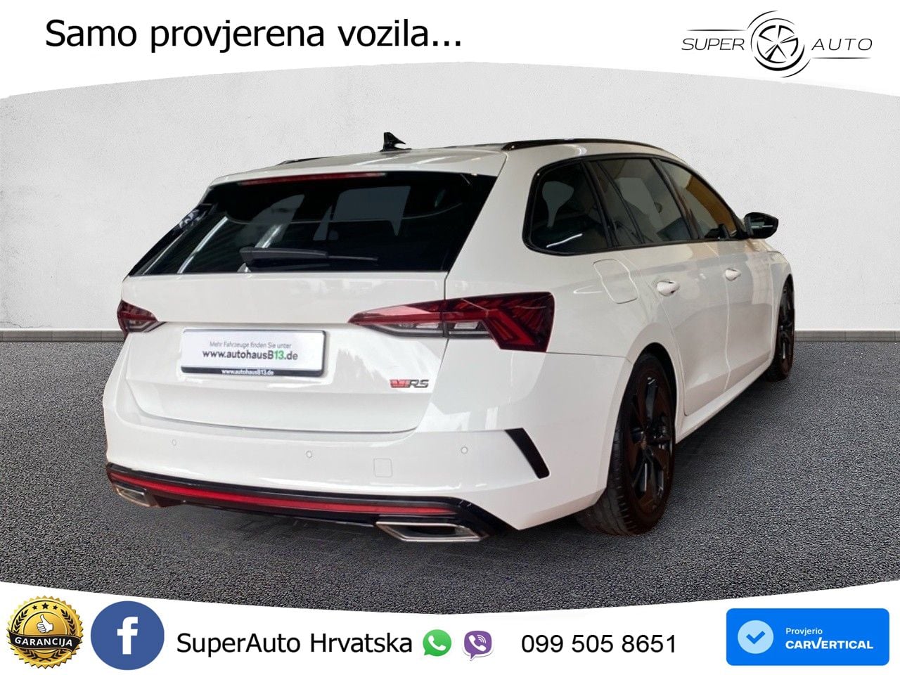 Škoda Octavia Combi RS 2.0 TDI (200 KS) DSG LED+GR SJED+ACC