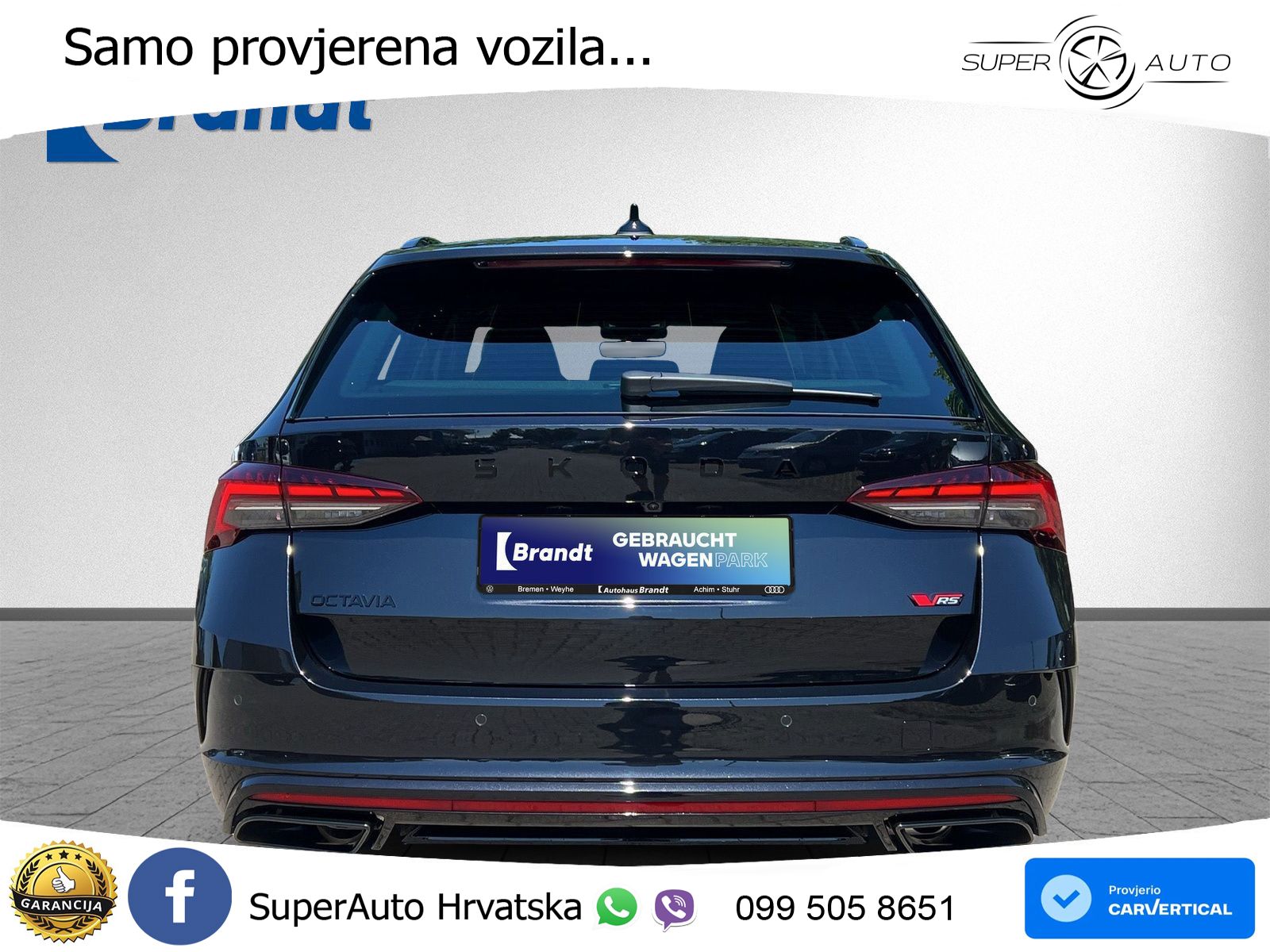 Škoda Octavia Combi RS 2.0 TSI (265 KS) DSG LED+GR SJED+ACC