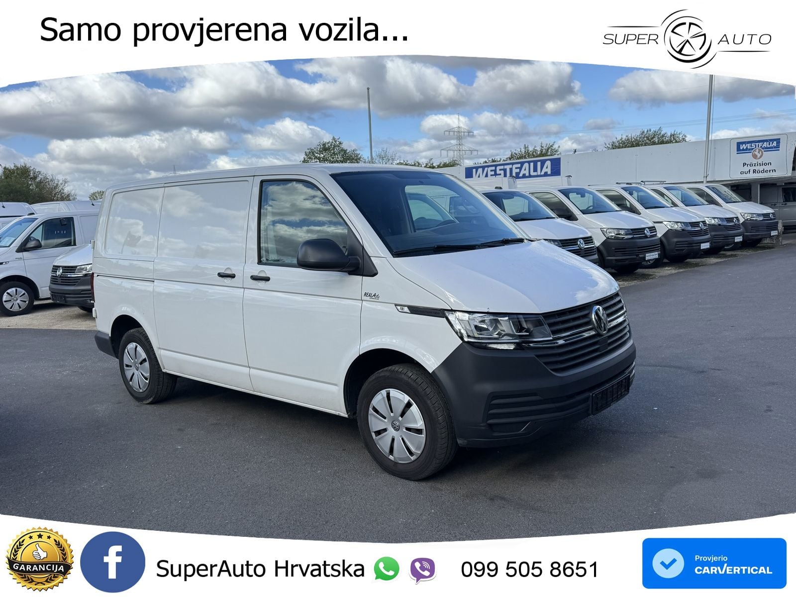 Volkswagen T6 Transporter 6.1 Kasten AHK*Klima*PDC*Flügeltü 110 KS