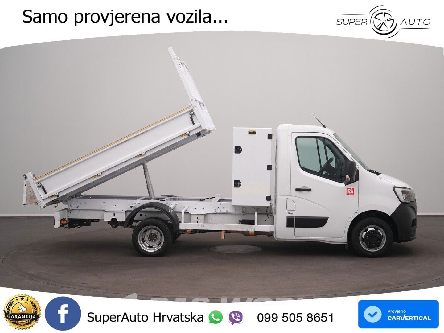 Renault Master 145PK Kipper 3,5t Trekhaak Dubbellucht me 145 KS