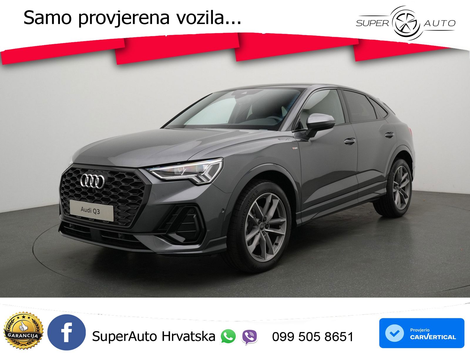 Audi Q3 III Sportback 1.5 TFSI (150 KS) S tronic S line LED+GR SJED+ACC