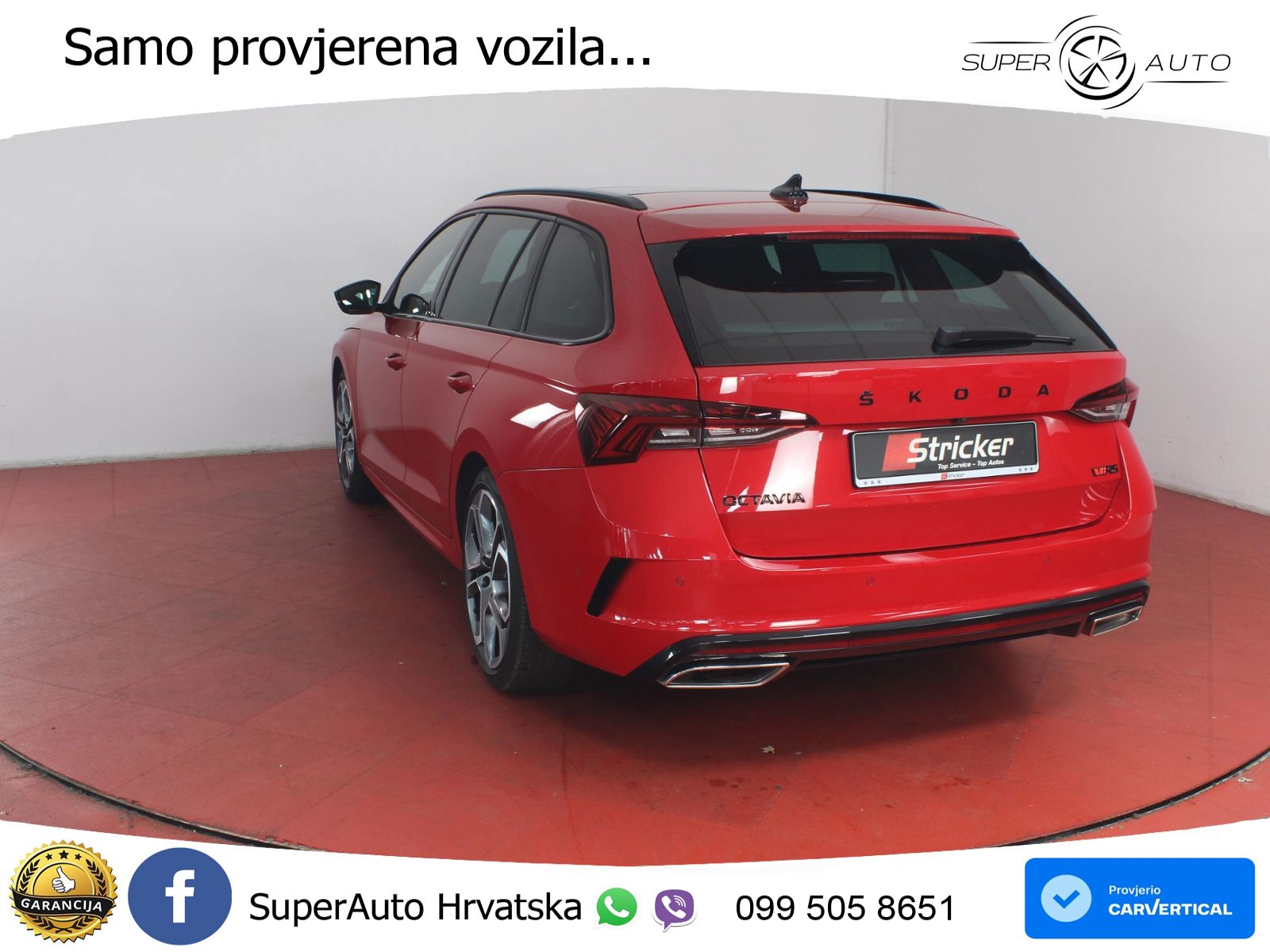 Škoda Octavia Combi RS 2.0 TDI (200 KS) 4x4 DSG LED+GR SJED+ACC