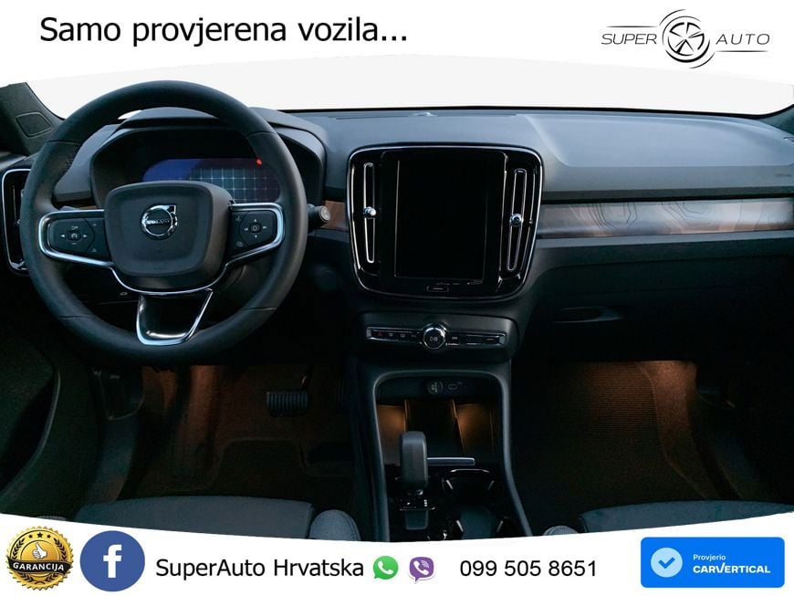 Volvo XC40 Recharge 82 kWh 252 KS Single Motor Extended Range LED+GR SJED+ACC