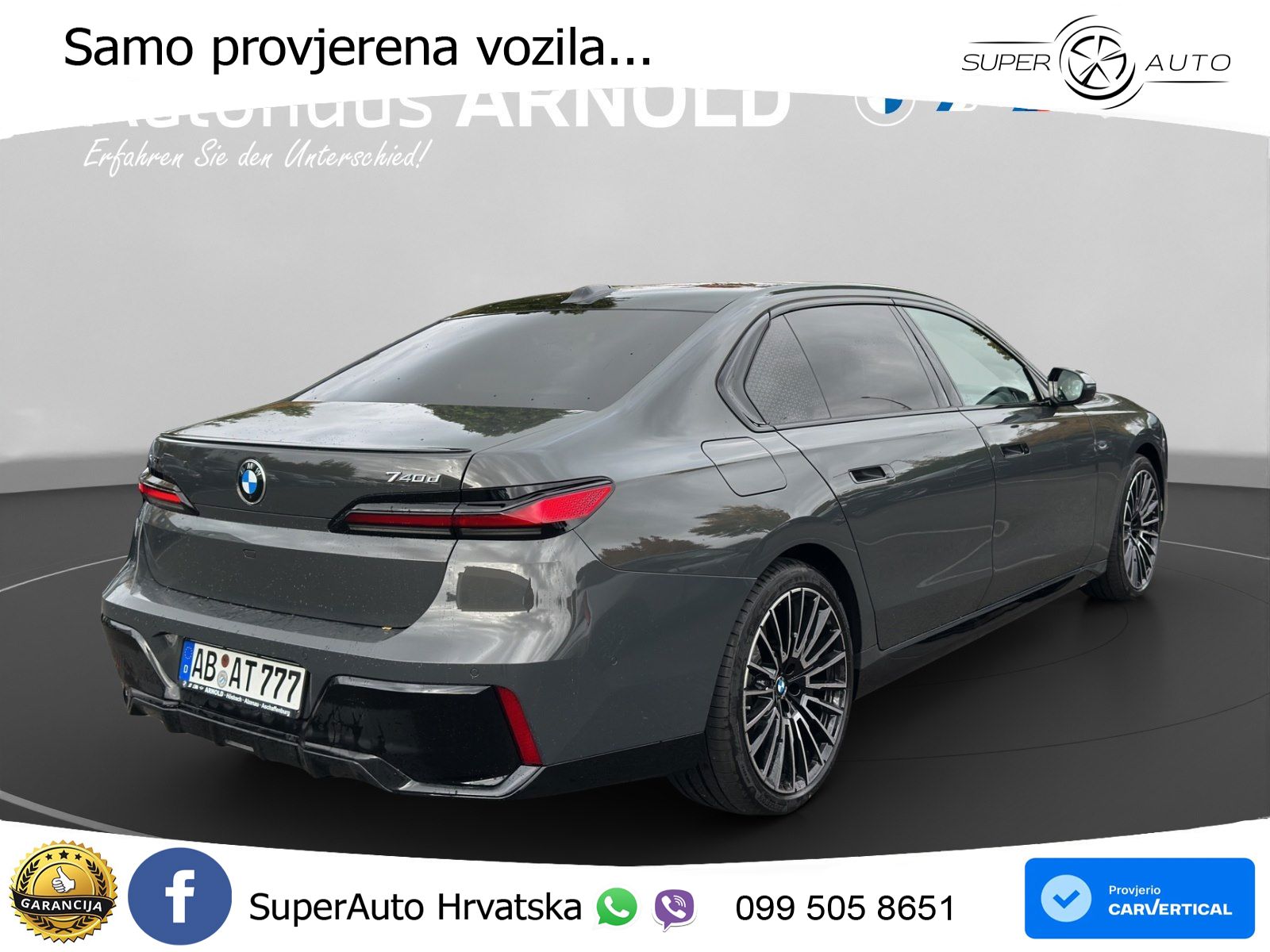 BMW 740d (299 KS) xDrive Steptronic M Sport ZRAČNI+ACC+GR SJED+KAM+PANO