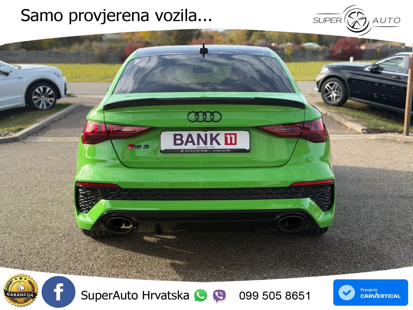 Audi RS3 Sedan 2.5 TFSI (400 KS) quattro S tronic LED+GR SJED+ACC