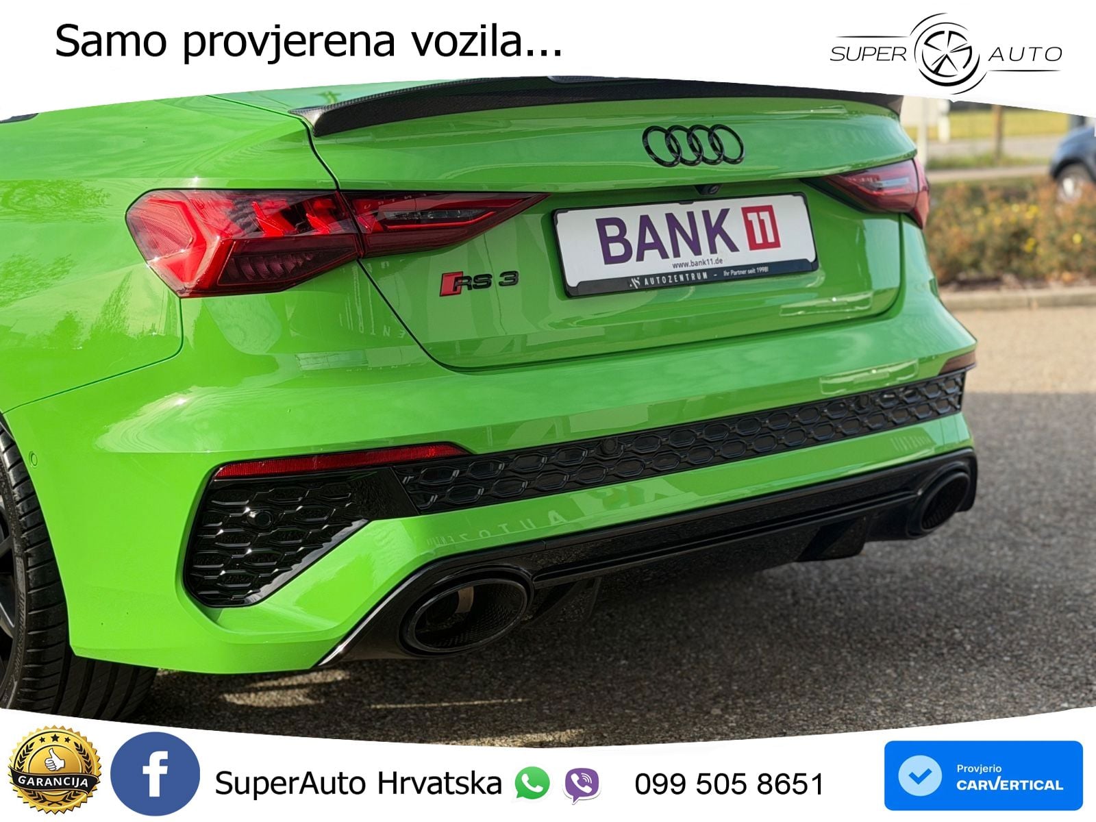 Audi RS3 Sedan 2.5 TFSI (400 KS) quattro S tronic LED+GR SJED+ACC