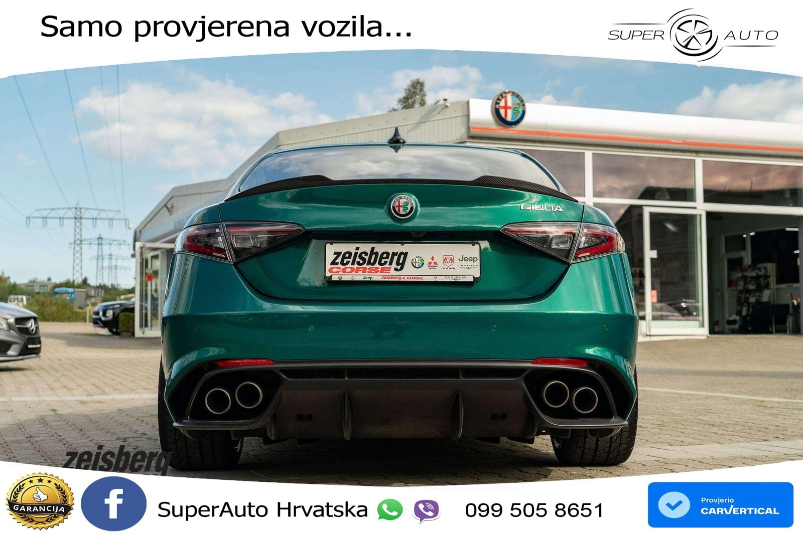 Alfa Romeo Giulia Quadrifoglio 2.9 V6 Bi-Turbo (520 KS) Automatic LED+ACC