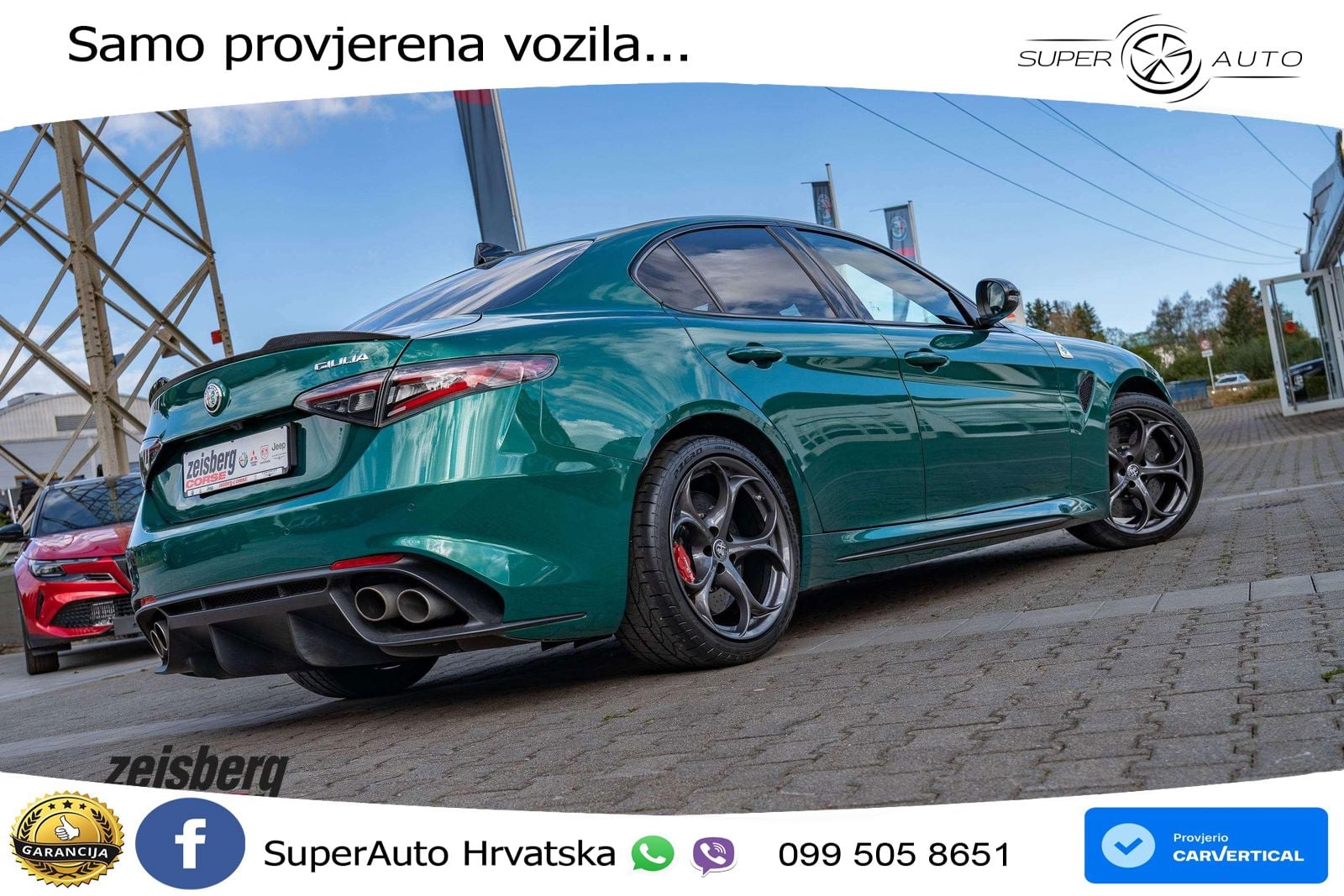 Alfa Romeo Giulia Quadrifoglio 2.9 V6 Bi-Turbo (520 KS) Automatic LED+ACC