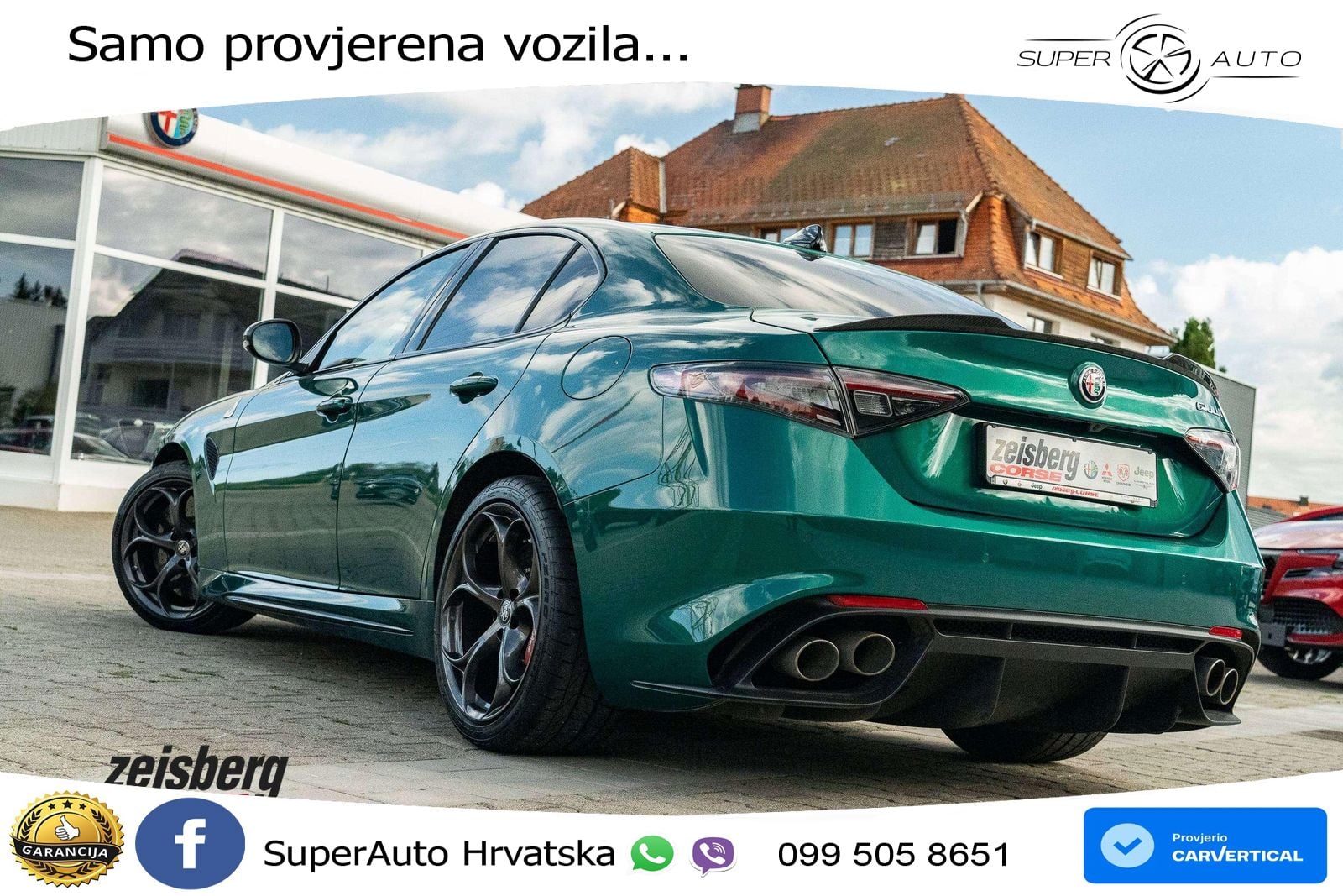 Alfa Romeo Giulia Quadrifoglio 2.9 V6 Bi-Turbo (520 KS) Automatic LED+ACC