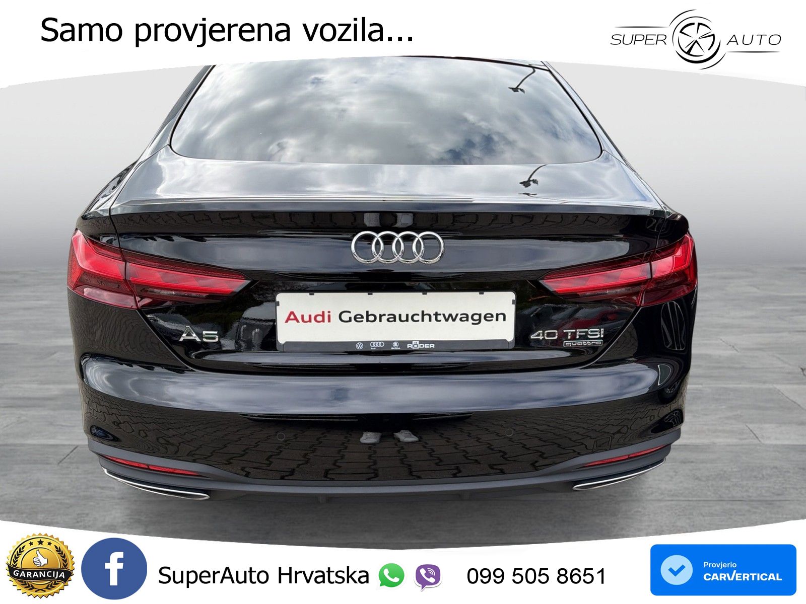 Audi A5 Sportback  40 TFSI (204 KS) quattro S tronic MATRIX+GR SJED+KAM