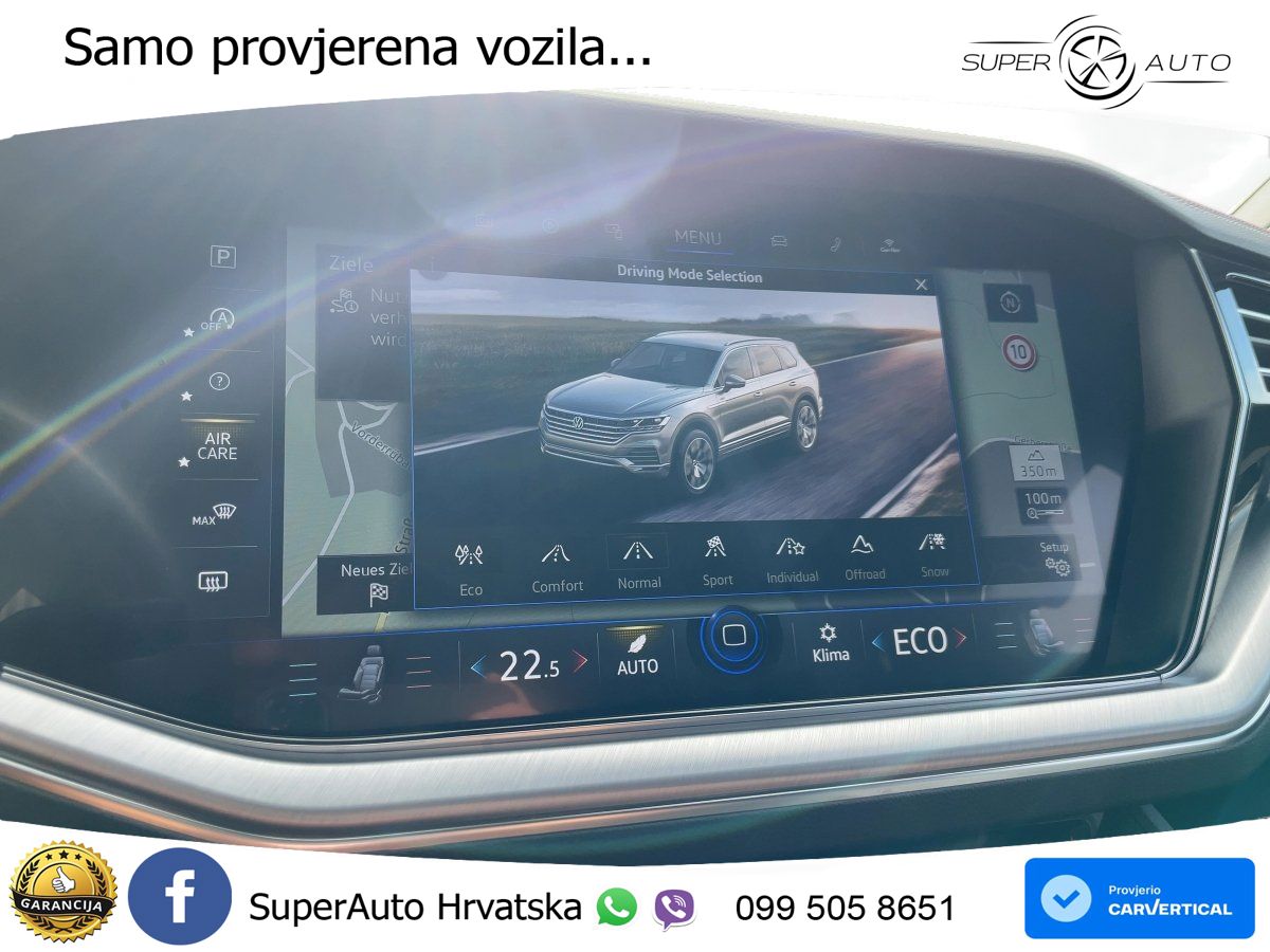 Volkswagen Touareg 3.0 V6 TDI (286 KS) 4MOTION Tiptronic ZRAČNI+ACC+GR SJED+KAM+PANO
