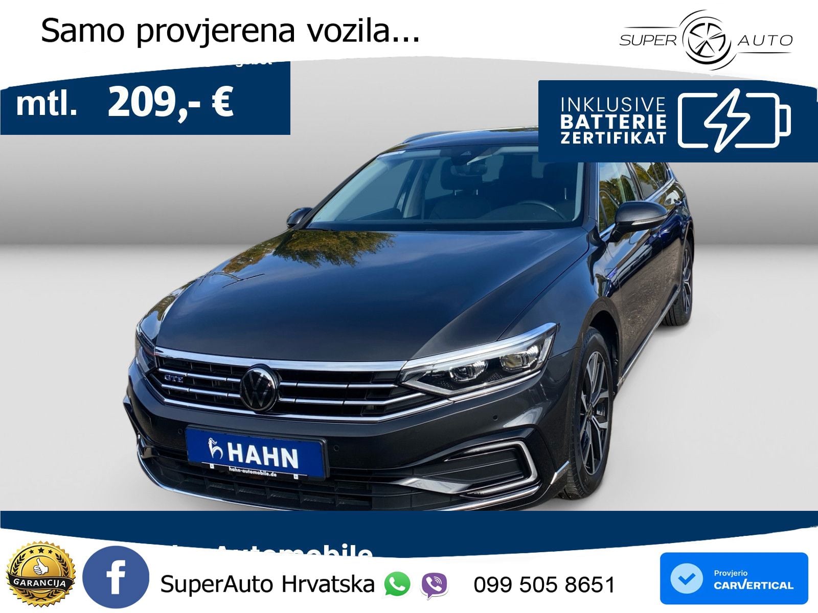 Volkswagen Passat Variant GTE 1.4 TSI (218 KS) DSG LED+GR SJED+ACC