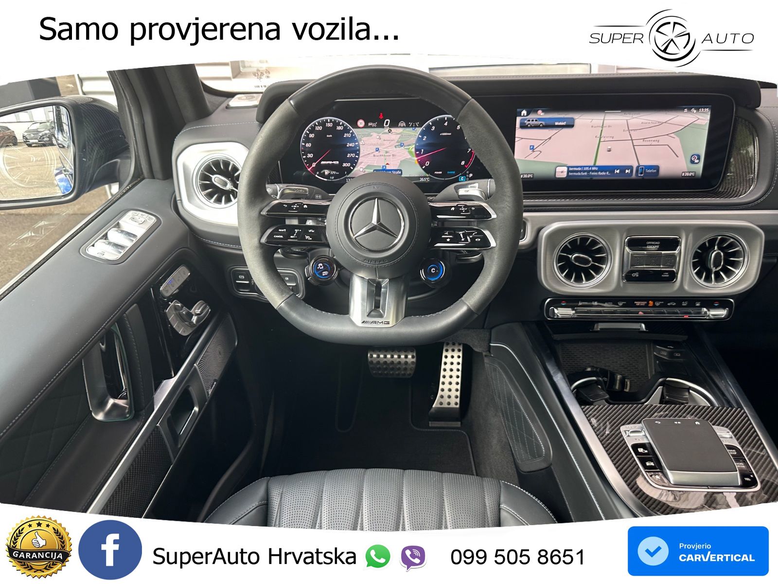 Mercedes AMG G 63 Long V8 (585 KS) 4MATIC 9G-TRONIC AMG SPEEDSHIFT TCT Manufaktur ZRAČNI+ACC+4xGR SJED+KAM