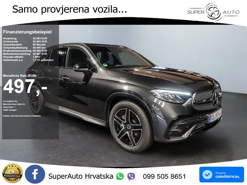 Mercedes GLC 200 (204 KS) 4MATIC 9G-TRONIC AMG LED+GR SJED+ACC