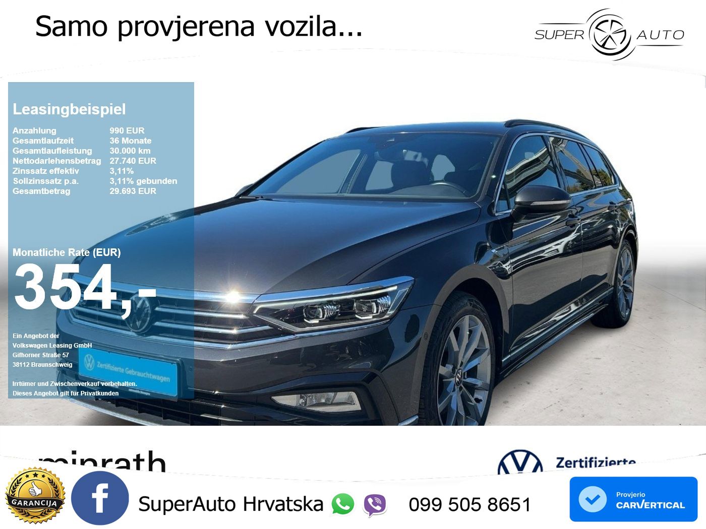 Volkswagen Passat Variant 2.0 TDI (200 KS) DSG Business LED+GR SJED+ACC
