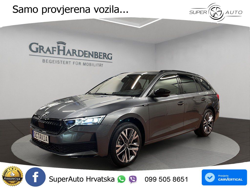 Škoda Octavia Combi 2.0 TDI (150 KS) DSG SportLine MATRIX+GR SJED+KAM