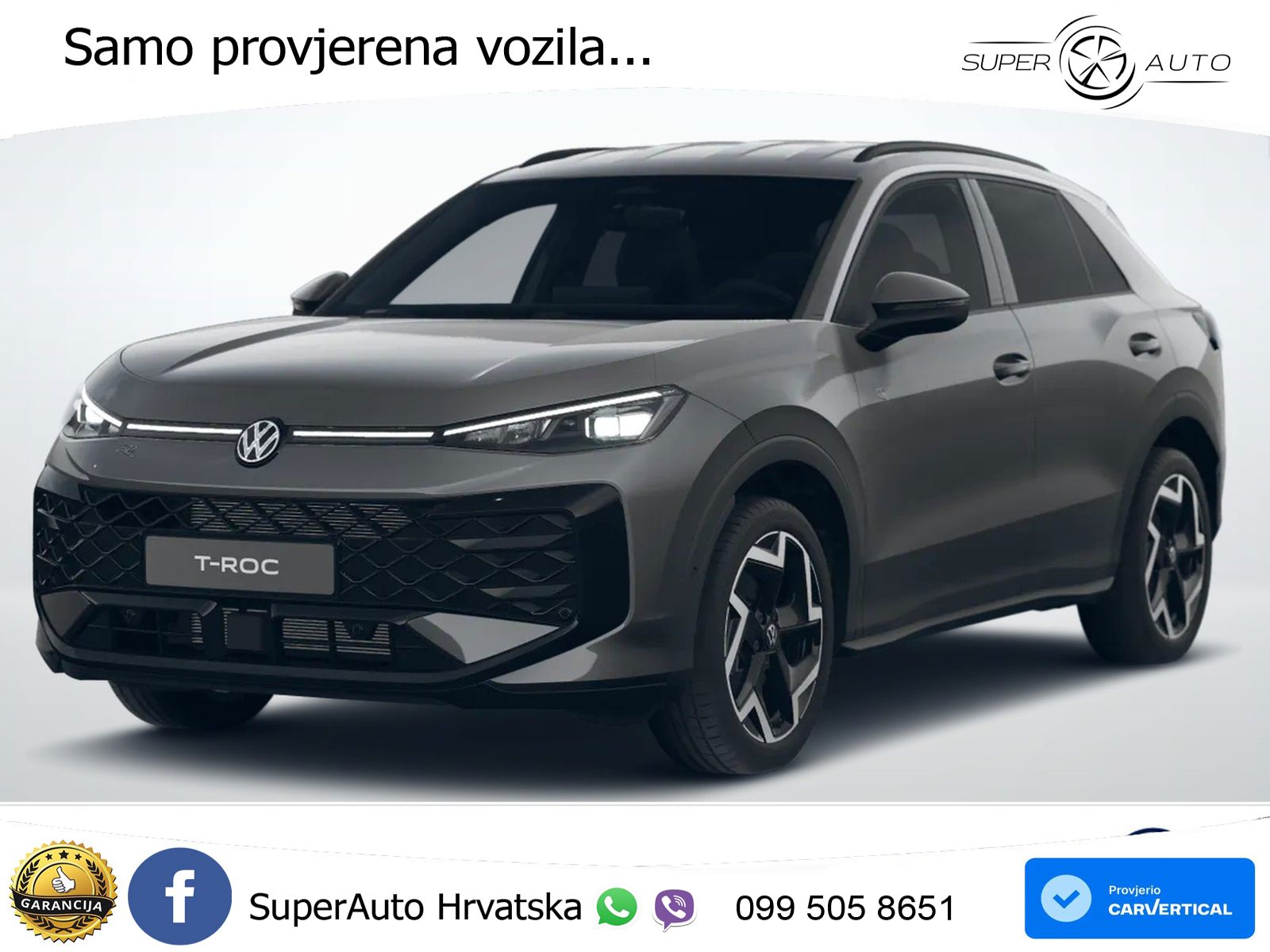 Volkswagen T-Roc 1.5 eTSI (150 KS)  DSG R-Line LED+GR SJED+ACC
