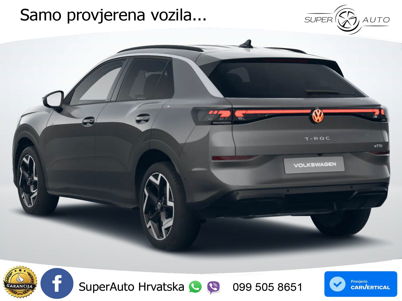 Volkswagen T-Roc 1.5 eTSI (150 KS)  DSG R-Line LED+GR SJED+ACC
