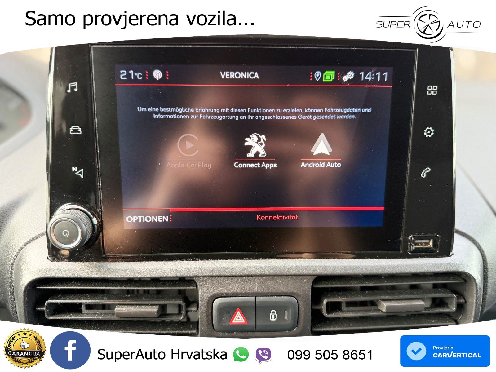 Peugeot Partner 1.5 BlueHDI Premium L1H1 AHK Tempo. 73KW 99 KS